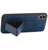 Grip Stand Hardcase Backcover para iPhone XS Max Blue