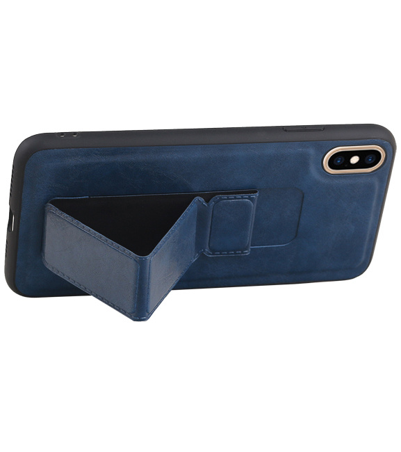 Grip Stand Hardcase Backcover für das iPhone XS Max Blue