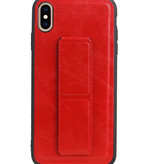 Grip Stand Hardcase Backcover for iPhone XS Max Red