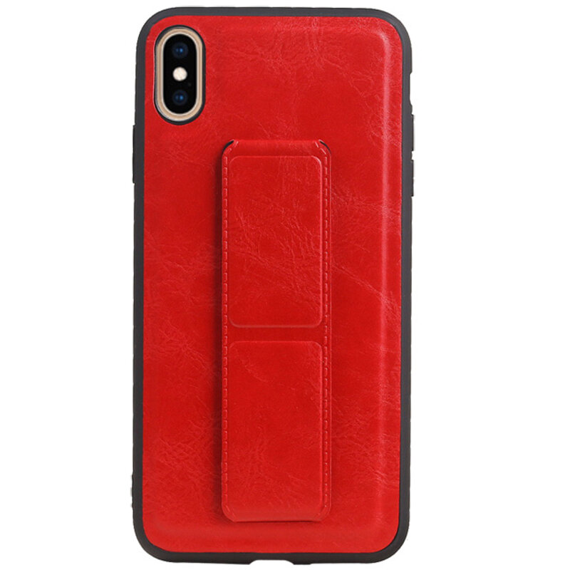 Grip Stand Hardcase Backcover for iPhone XS Max Red