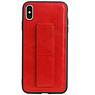 Grip Stand Hardcase Backcover voor iPhone XS Max Rood