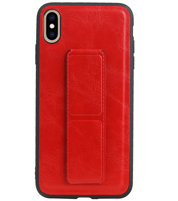 Grip Stand Hardcase Backcover for iPhone XS Max Red