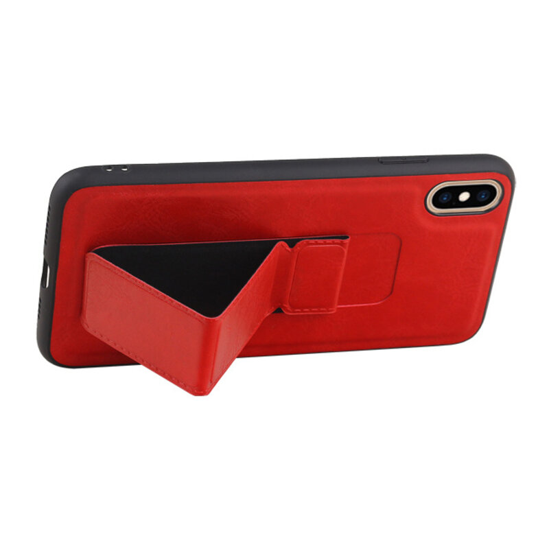Grip Stand Hardcase Backcover para iPhone XS Max Red