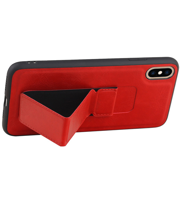 Grip Stand Hardcase Bagcover til iPhone XS Max Rød