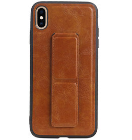 Grip Stand Hardcase Backcover für das iPhone XS Max Brown