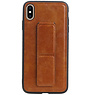 Grip Stand Hardcase Backcover für das iPhone XS Max Brown