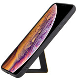 Grip Stand Hardcase Backcover voor iPhone XS Max Bruin