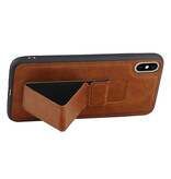Grip Stand Hardcase Backcover per iPhone XS Max Brown
