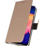 Wallet Cases Hoesje voor Samsung Galaxy A10 Goud