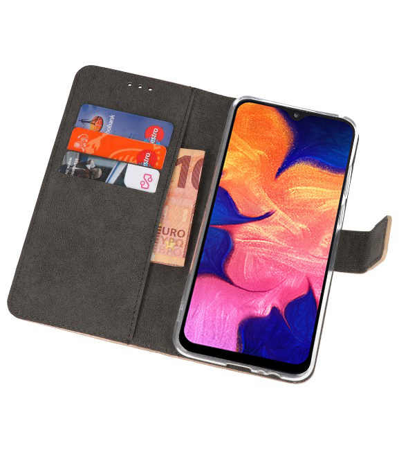 Wallet Cases Hülle für Samsung Galaxy A10 Gold