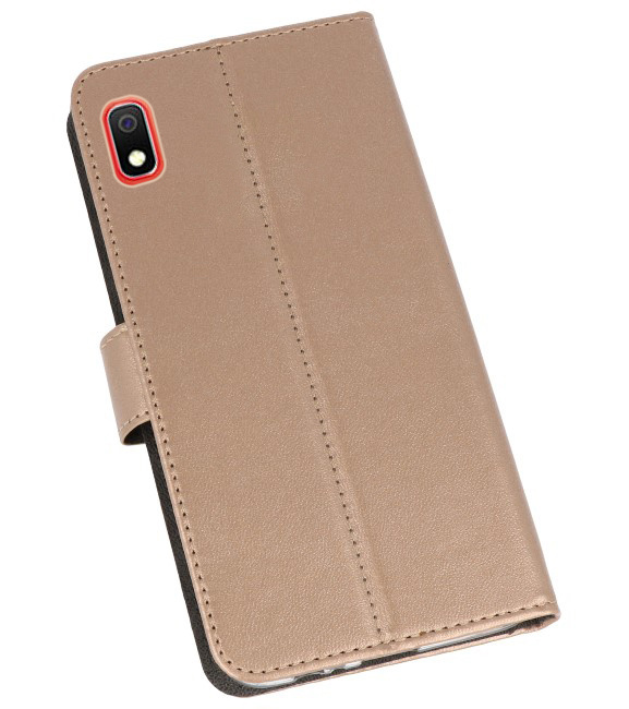 Wallet Cases Hoesje voor Samsung Galaxy A10 Goud