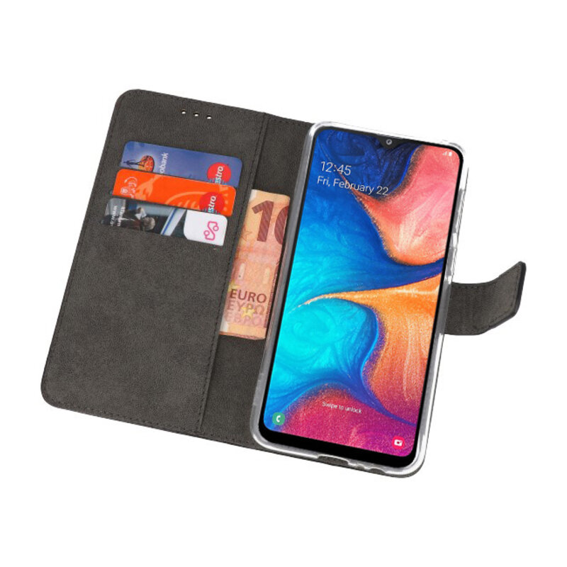 Fundas Wallet Case para Samsung Galaxy A20 Negro