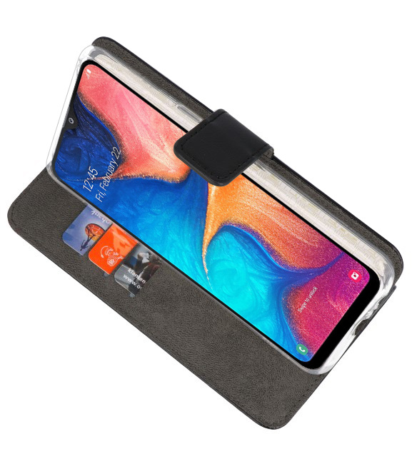 Wallet Cases Hoesje voor Samsung Galaxy A20 Zwart