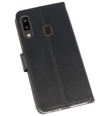 Fundas Wallet Case para Samsung Galaxy A20 Negro