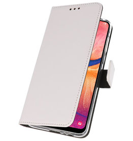 Funda Wallet Funda para Samsung Galaxy A20 Blanco