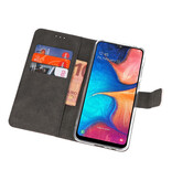 Funda Wallet Funda para Samsung Galaxy A20 Blanco