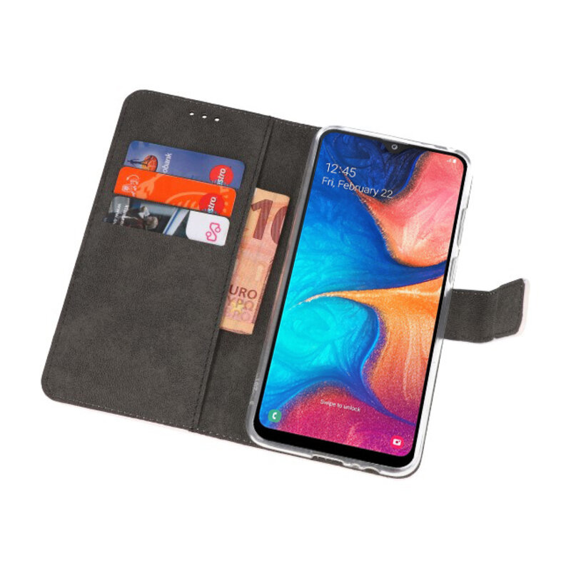 Funda Wallet Funda para Samsung Galaxy A20 Blanco