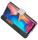 Wallet Cases Hülle für Samsung Galaxy A20 Weiß