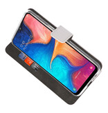 Funda Wallet Funda para Samsung Galaxy A20 Blanco