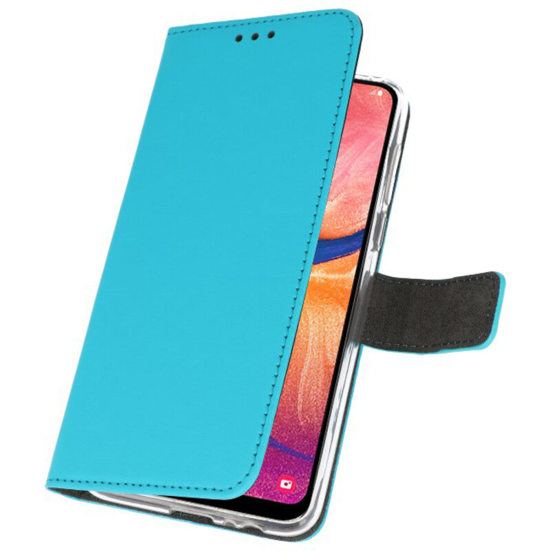 Fundas Wallet Case para Samsung Galaxy A20 Azul