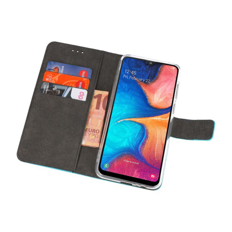 Fundas Wallet Case para Samsung Galaxy A20 Azul