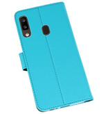 Wallet Cases Case for Samsung Galaxy A20 Blue