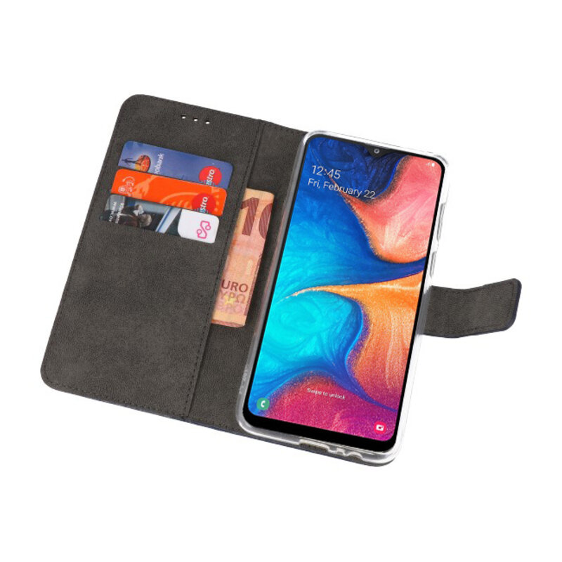 Etuis portefeuille Etui pour Samsung Galaxy A20 Navy