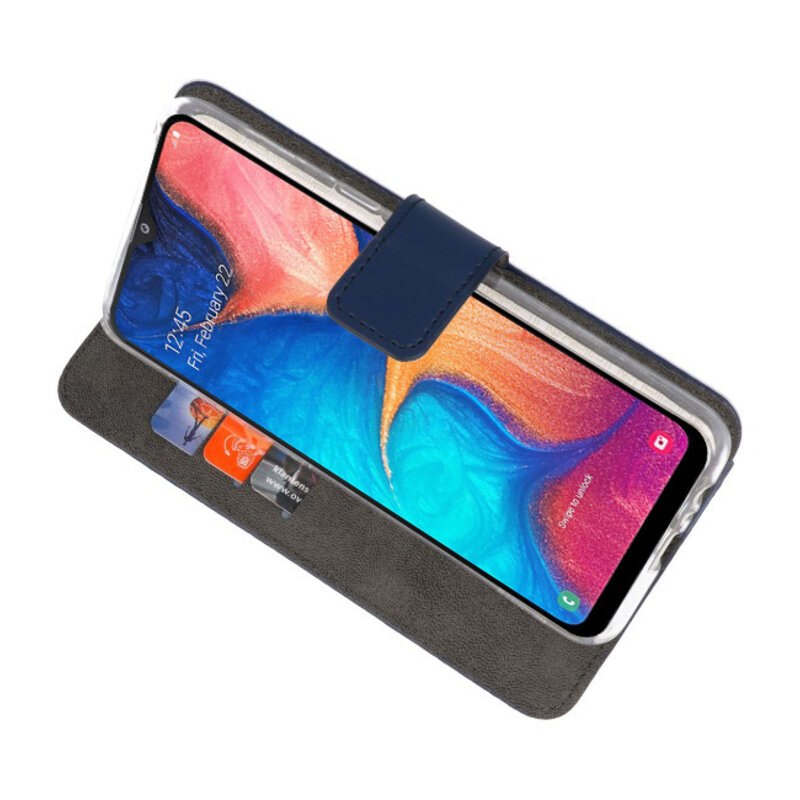 Etuis portefeuille Etui pour Samsung Galaxy A20 Navy