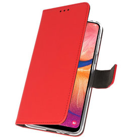 Etuis portefeuille Etui pour Samsung Galaxy A20 Rouge