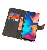 Custodia a Portafoglio per Samsung Galaxy A20 Rosso