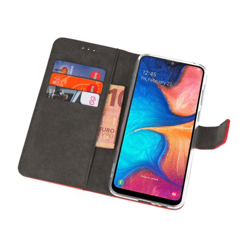 Custodia a Portafoglio per Samsung Galaxy A20 Rosso