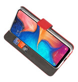 Custodia a Portafoglio per Samsung Galaxy A20 Rosso