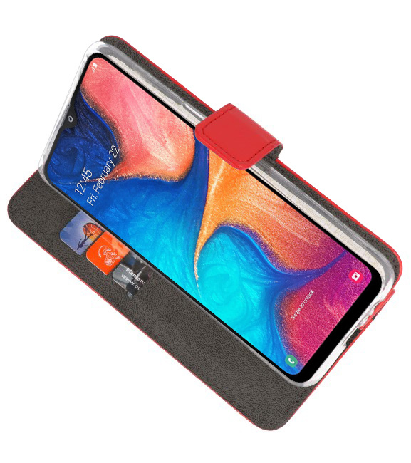 Custodia a Portafoglio per Samsung Galaxy A20 Rosso