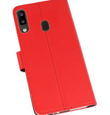 Funda Cartera Funda para Samsung Galaxy A20 Rojo