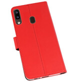 Custodia a Portafoglio per Samsung Galaxy A20 Rosso