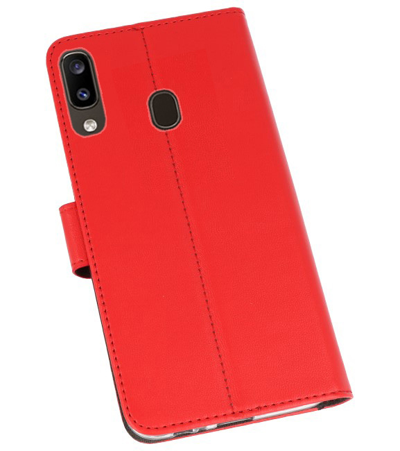 Etuis portefeuille Etui pour Samsung Galaxy A20 Rouge