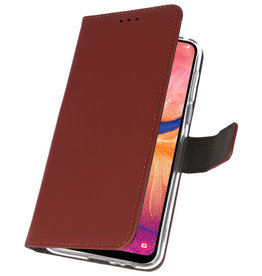 Etuis portefeuille Etui pour Samsung Galaxy A20 Brown