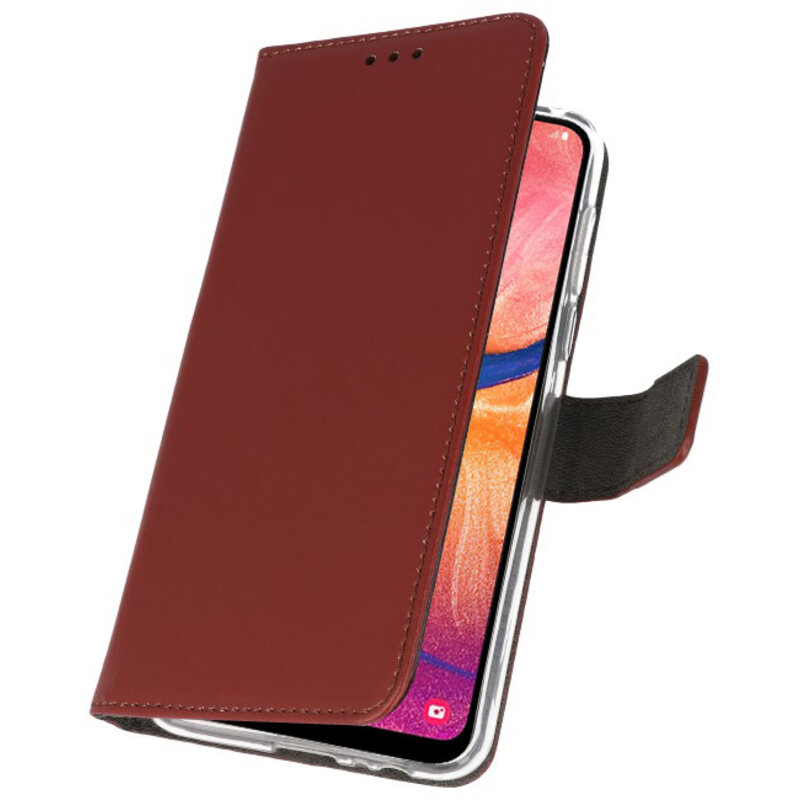 Funda Wallet Funda para Samsung Galaxy A20 Marrón