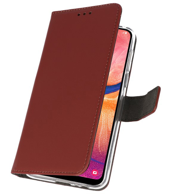 Wallet Cases Hülle für Samsung Galaxy A20 Brown