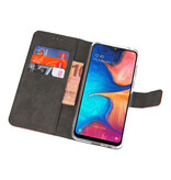 Funda Wallet Funda para Samsung Galaxy A20 Marrón