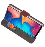 Wallet Cases Hoesje voor Samsung Galaxy A20 Bruin