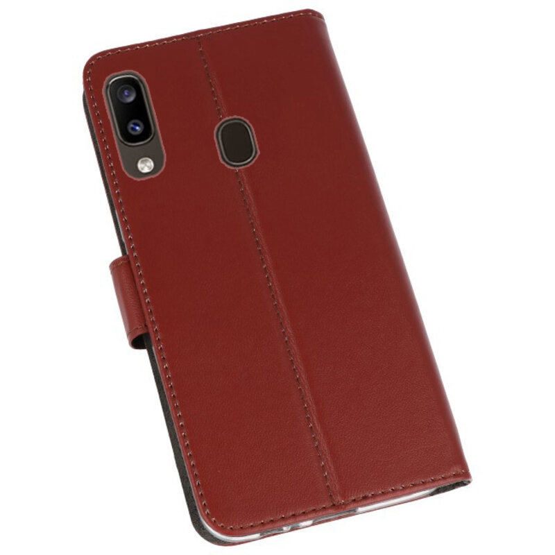Wallet Cases Case for Samsung Galaxy A20 Brown