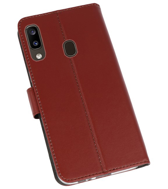Wallet Cases Case for Samsung Galaxy A20 Brown