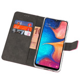 Wallet Cases Hülle für Samsung Galaxy A20 Pink