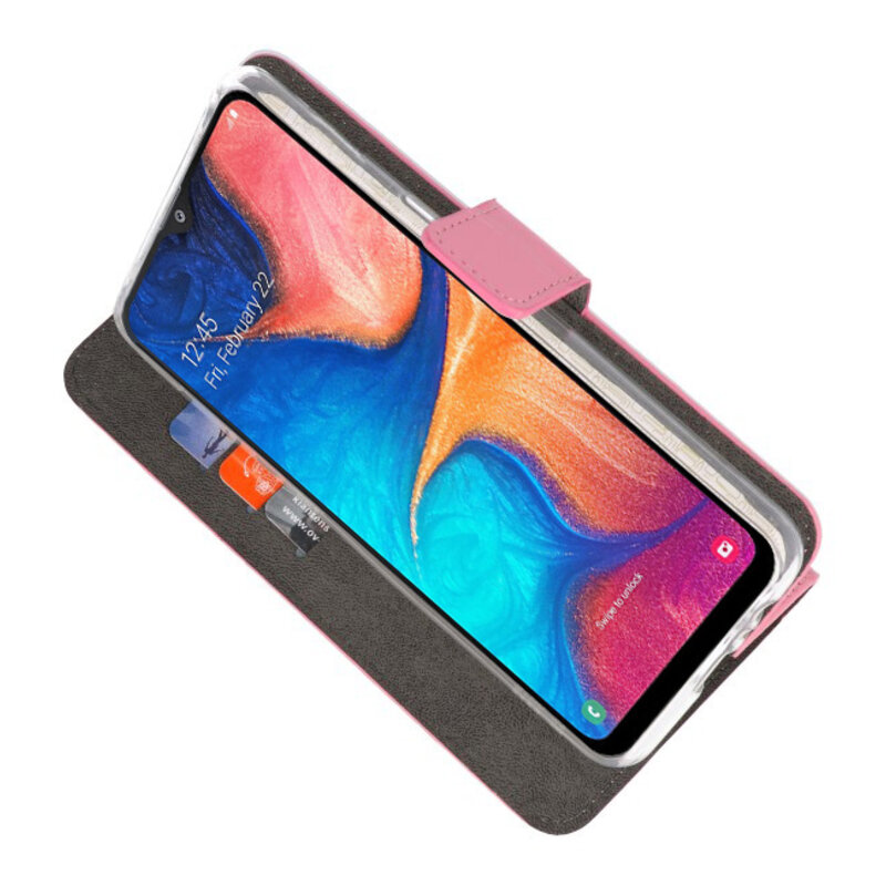 Custodia a Portafoglio per Samsung Galaxy A20 Rosa