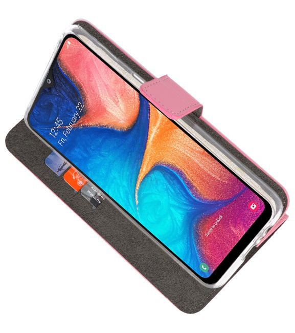 Veske Tasker Etui til Samsung Galaxy A20 Pink