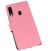Custodia a Portafoglio per Samsung Galaxy A20 Rosa