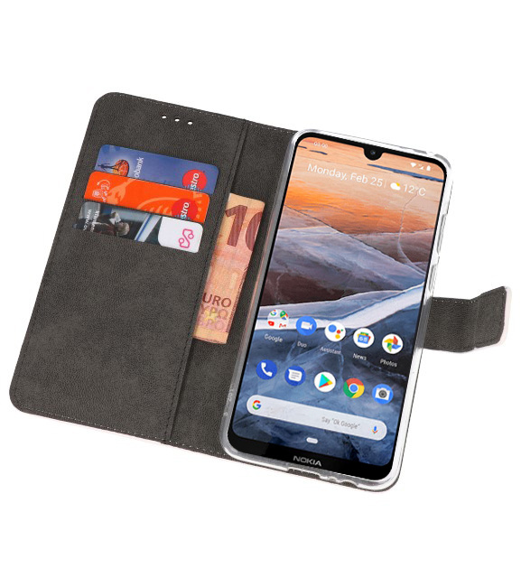 Wallet Cases Tasche für Nokia 3.2 Weiß