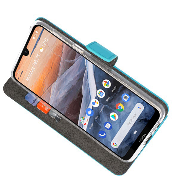 Wallet Cases Hoesje voor Nokia 3.2 Blauw