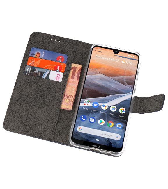 Wallet Cases Hoesje voor Nokia 3.2 Navy